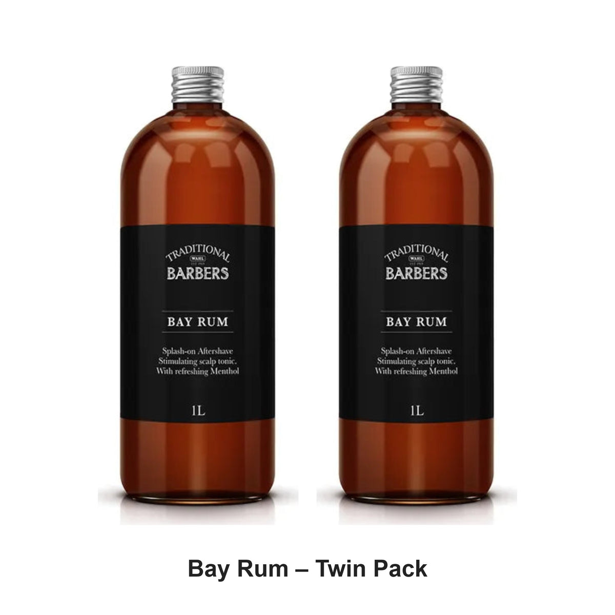 Traditional Barbers - Bay Rum – Twin Pack (2 x 1000ml) – bundle contents: 2 x Traditional Barbers - Bay Rum 1000ml