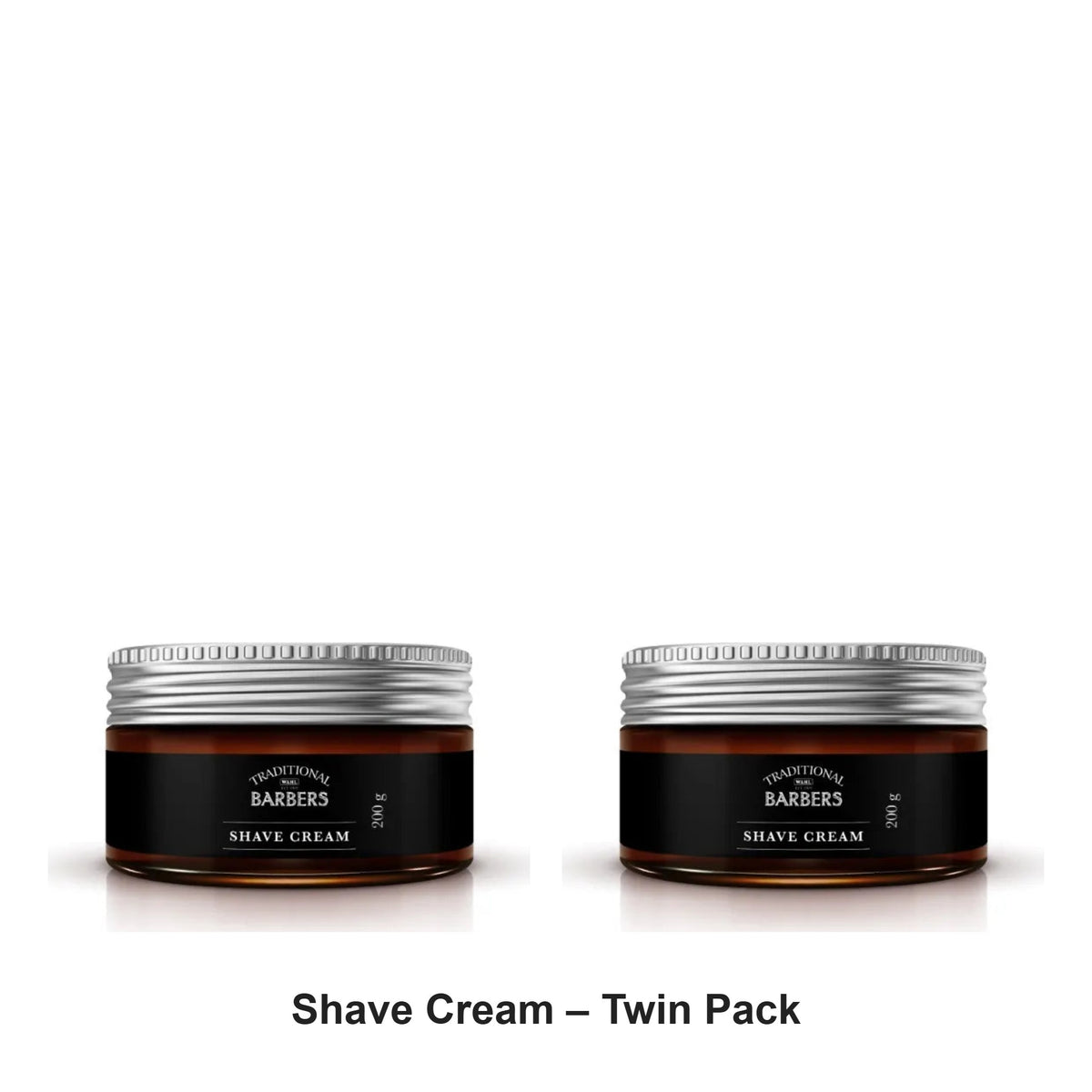 Traditional Barbers - Shave Cream – Twin Pack (2 x 200g) – bundle contents: 2 x Traditional Barbers - Shave Cream 200g
