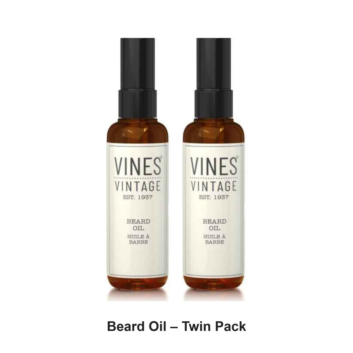 Vines Vintage - Beard Oil – Twin Pack (2 x 100ml) – bundle contents: 2 x Vines Vintage - Beard Oil 100ml