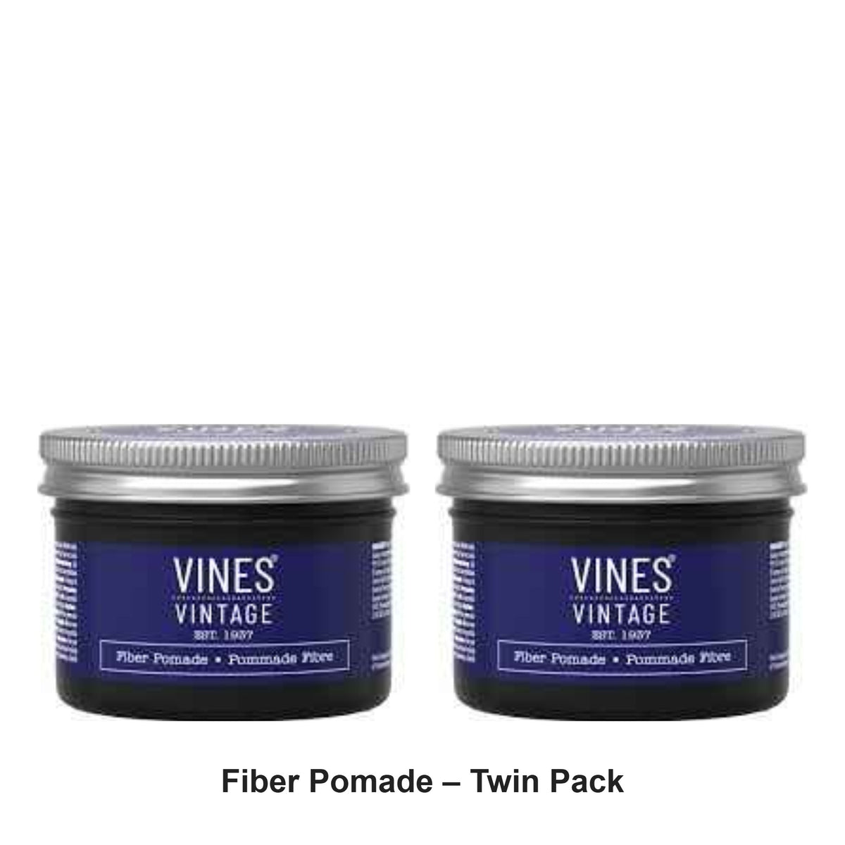 Vines Vintage - Fiber Pomade – Twin Pack (2 x 125ml) – bundle contents: 2 x Vines Vintage - Fiber Pomade 125ml