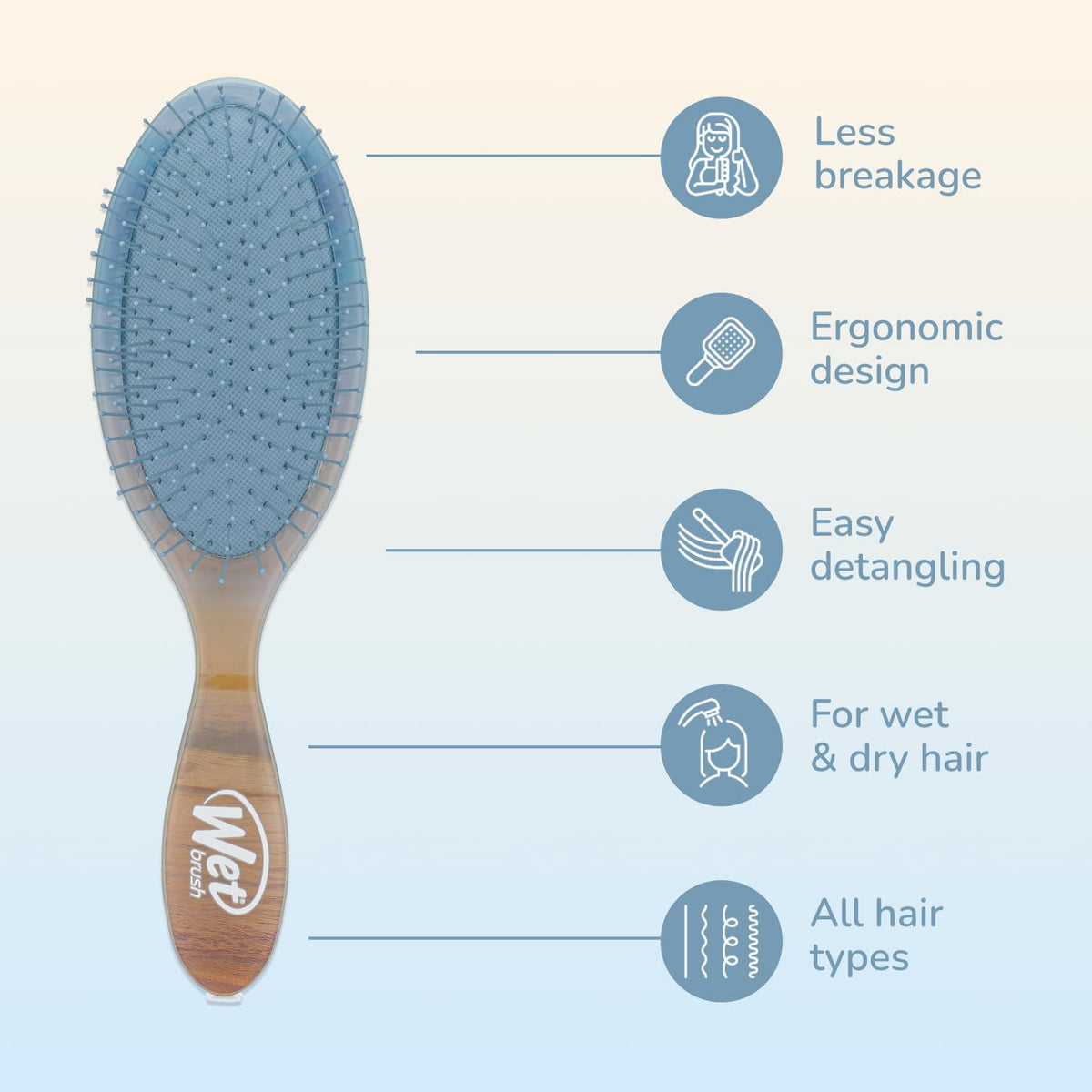 Wet Brush Desert Afterglow Detangler Blue - image 2