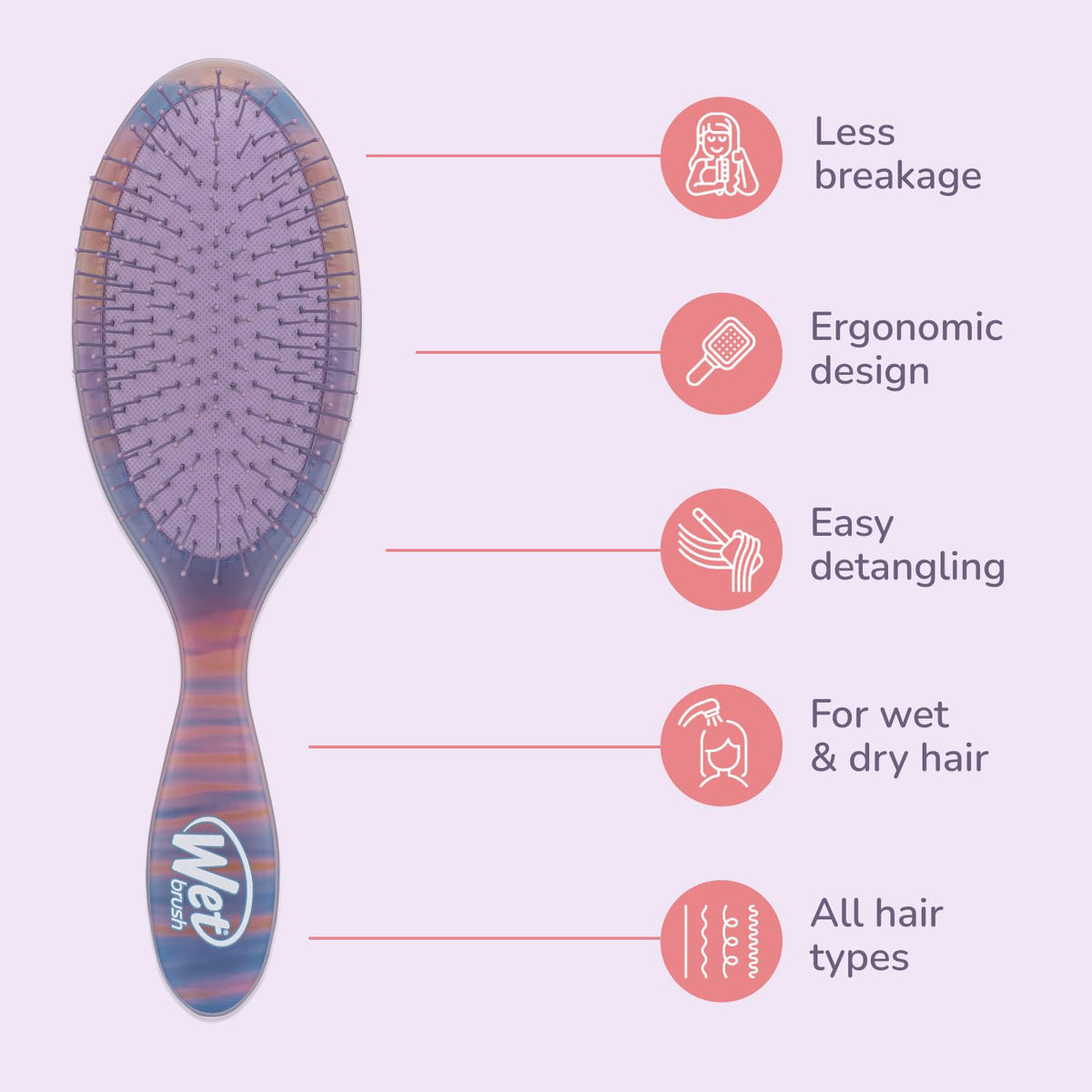 Wet Brush Desert Afterglow Detangler Purple - image 2