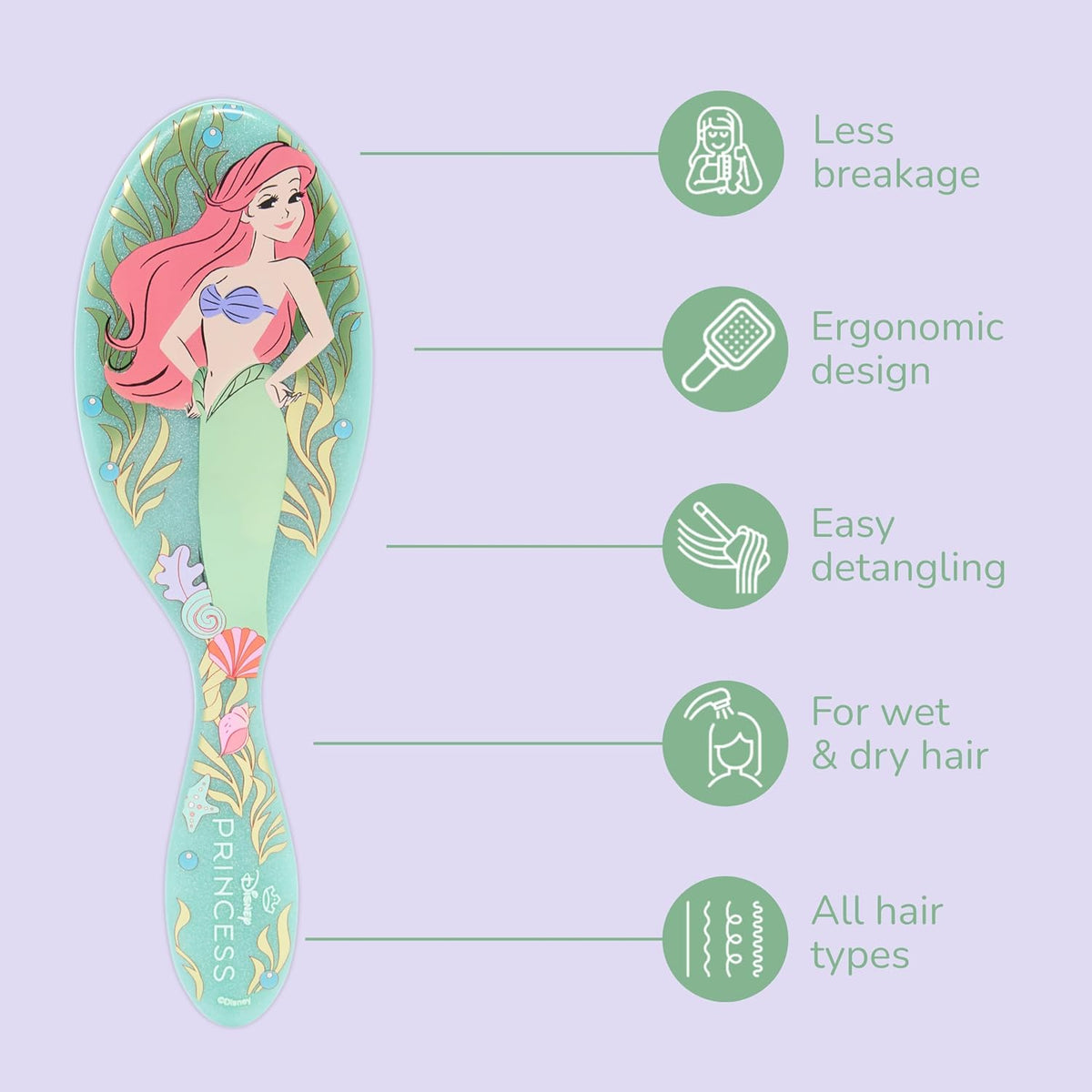 Wet Brush Dreamy Princess Detangler Ariel - image 2