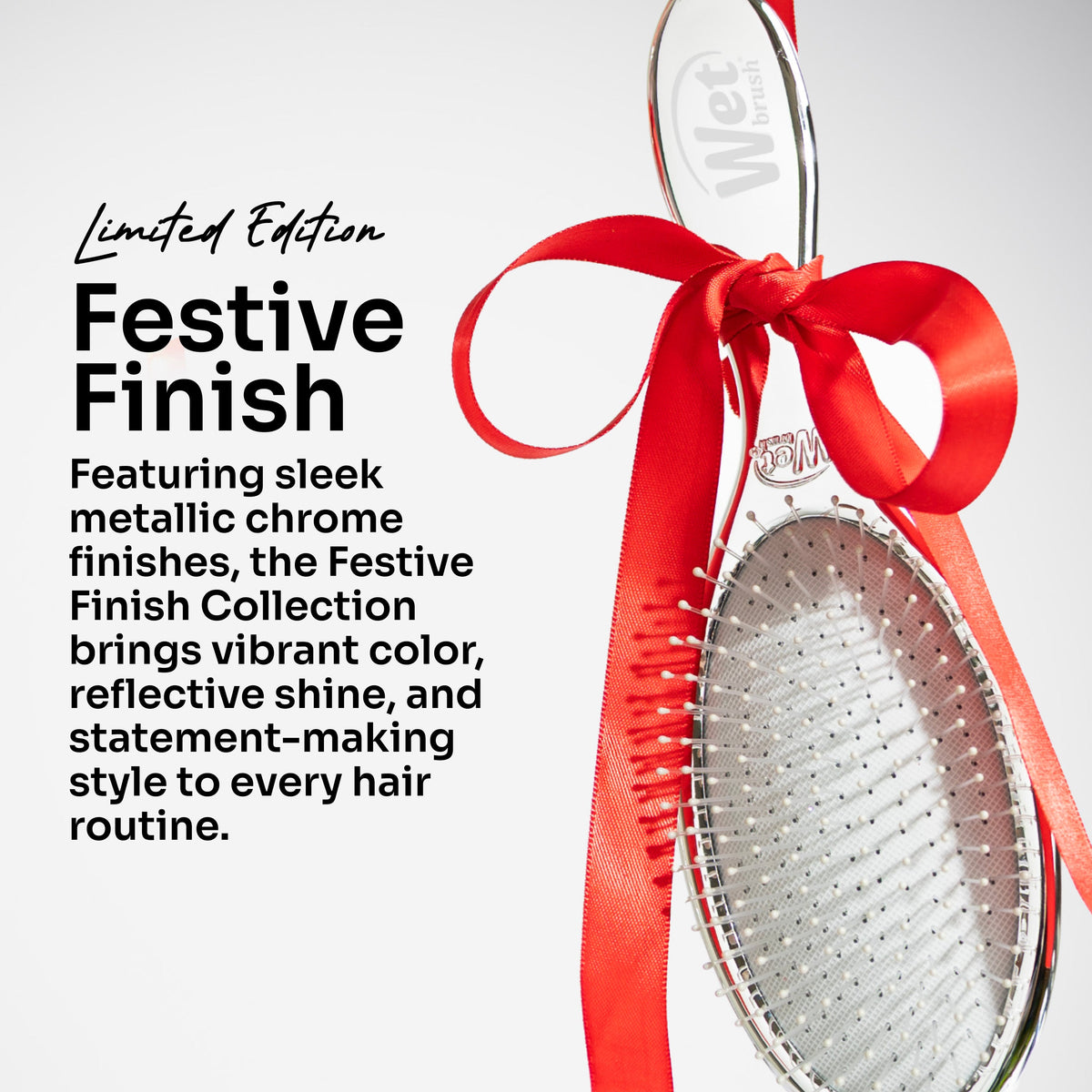 Wet Brush - Festive Finish Detangler & Speed Dry Duo Silver – full-size detangler