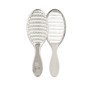 Wet Brush - Festive Finish Detangler & Speed Dry Duo Silver – speed dry, second view