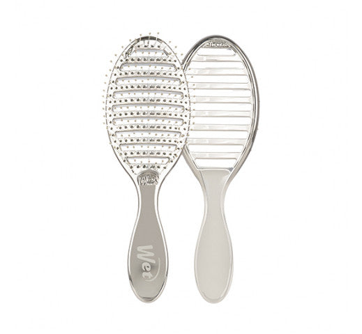 Wet Brush - Festive Finish Detangler & Speed Dry Duo Silver – speed dry, second view