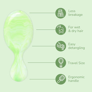 Wet Brush - Summer Treat Detangler & Mini Detangler Duo Key Lime – mini detangler, second view