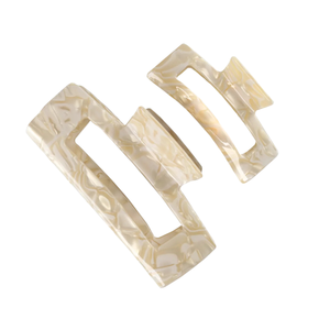 xoBeauty - Claw Hair Clip Set Pearl Latte – product image